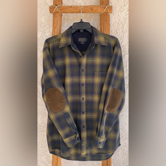 PENDLETON MEN'S PLAID ELBOW-PATCH TRAIL SHIRT (BRAND NEW) - Picture 2 of 9